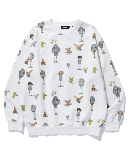 Xlarge Allover Print Crewneck Sweatshirt White (1)