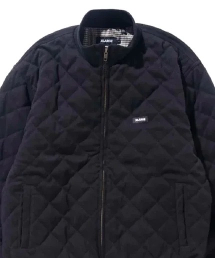 Xlarge Embroidered Quilted Jacket Black (2)