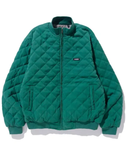 Xlarge Embroidered Quilted Jacket Green (1)