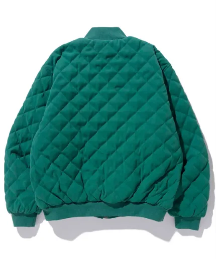 Xlarge Embroidered Quilted Jacket Green (4)