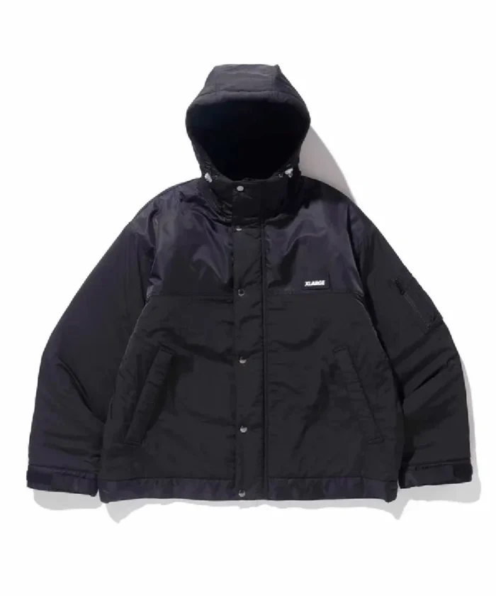 Xlarge Nylon Hooded Jacket Black (1)