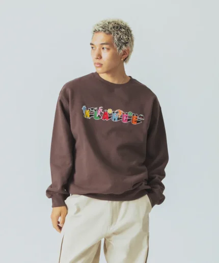 Xlarge Odd Motifs Crewneck Sweatshirt Brown (4)