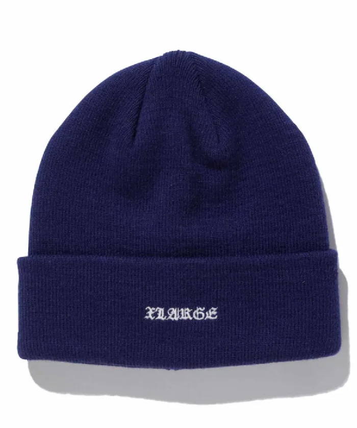 Xlarge Old English Beanie Navy (2)