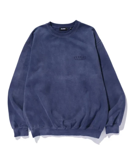 Xlarge Old English Bleached Crewneck Sweatshirt Navy (1)