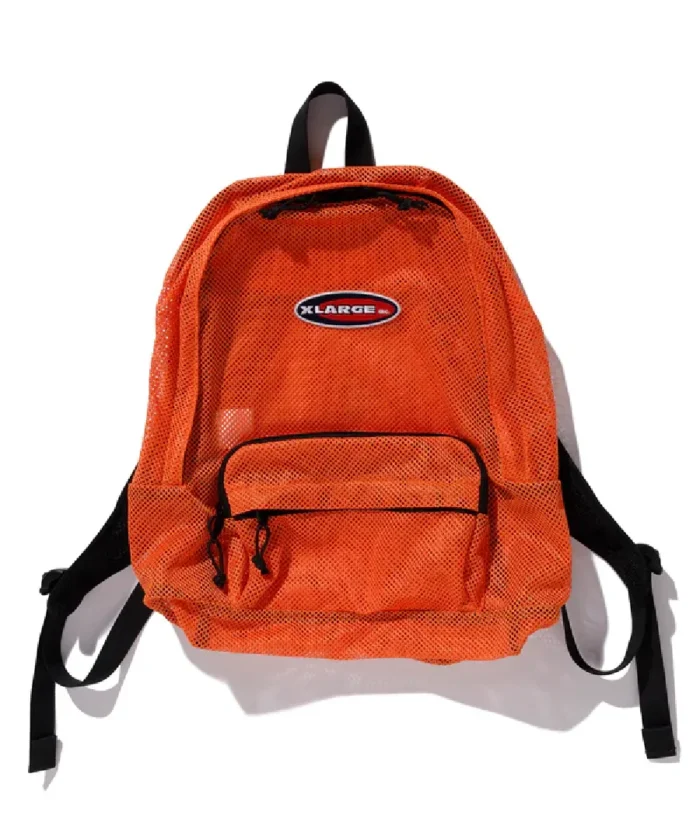 Xlarge Patched Mesh Backpack Orange (1)