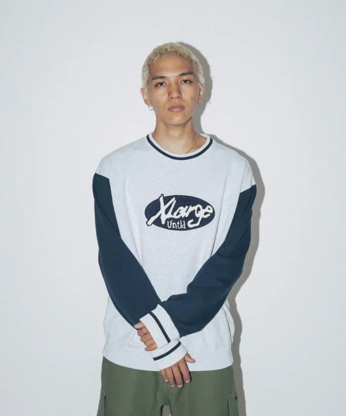 Xlarge Retro Crewneck Sweatshirt ASH (5)