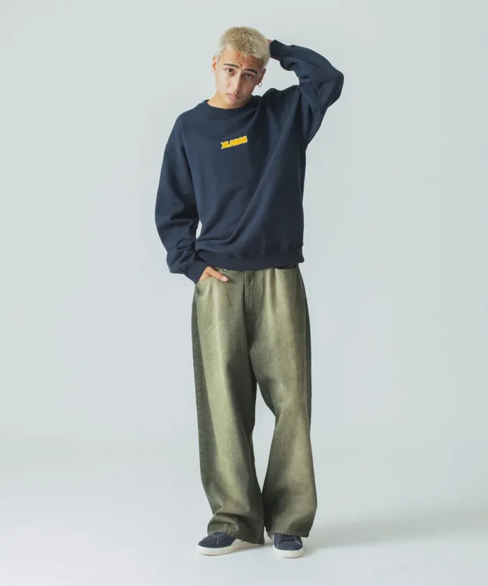 Xlarge Standard Logo Crewneck Sweatshirt Black Navy (2)