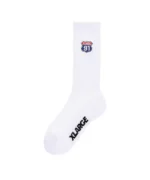 Xlarge XL 91 Embroidered Socks White (2)